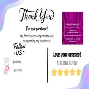 CUSTOM Made Thank You Cards 500 Count